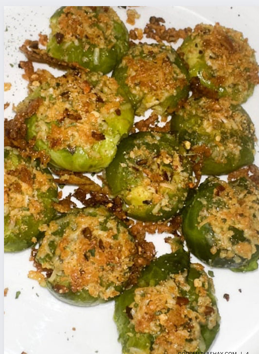 Parmesan Crusted Brussel sprouts